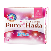 日本原装护舒宝PURE HADA纯肌棉柔液体卫生巾，超宽护翼