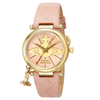 Vivienne Westwood土星粉色真皮表带金色土星手表VV006PKPK 14,195円（约909元）